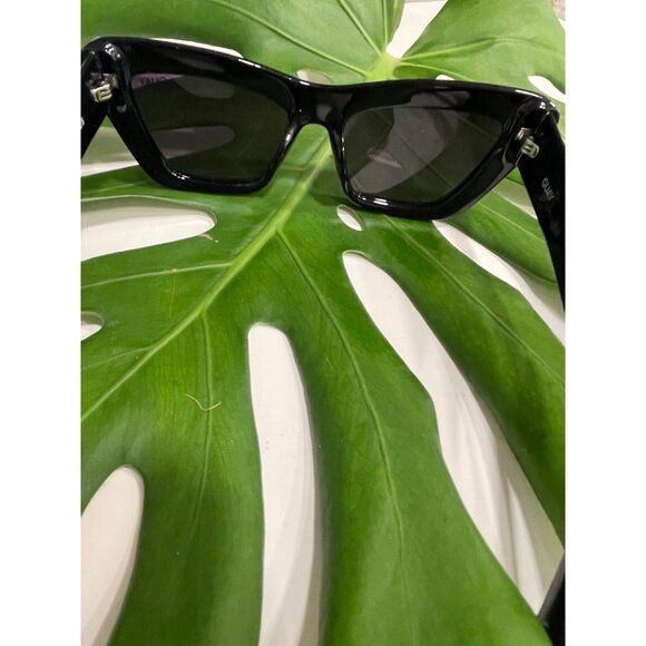 Quay On the Radio Black Cat Eye frame Polarized Sunglasses